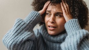 black female looking distressed