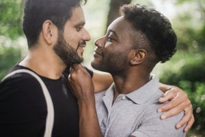 2 people looking loving into each other eyes