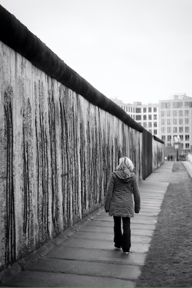 female walking lonely